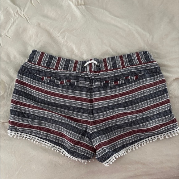 Rewind Striped Women's Shorts with Tassel Drawstring red,white and blue size M - Picture 3 of 3
